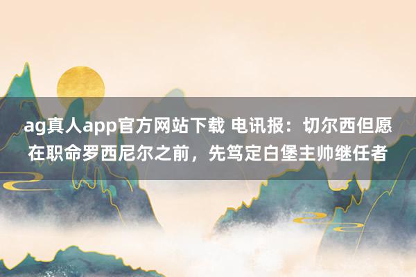 ag真人app官方网站下载 电讯报：切尔西但愿在职命罗西尼尔之前，先笃定白堡主帅继任者