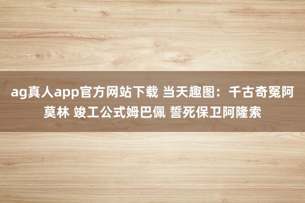 ag真人app官方网站下载 当天趣图：千古奇冤阿莫林 竣工公式姆巴佩 誓死保卫阿隆索