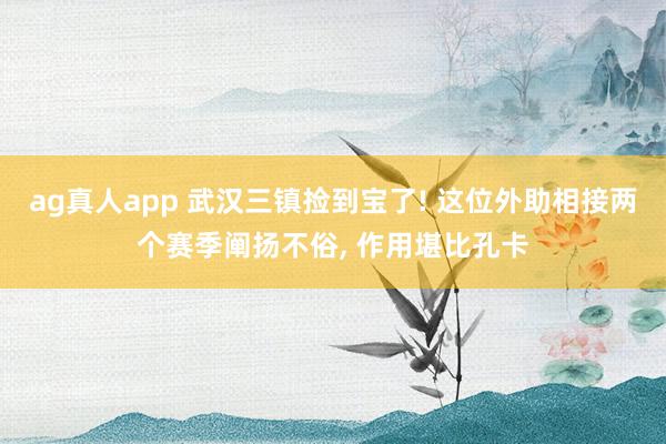 ag真人app 武汉三镇捡到宝了! 这位外助相接两个赛季阐扬不俗， 作用堪比孔卡
