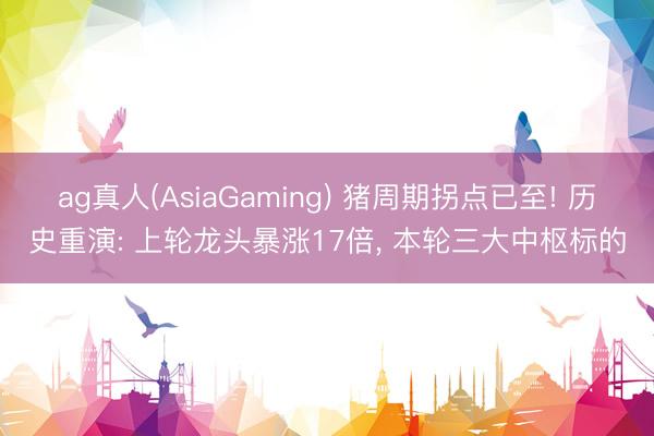 ag真人(AsiaGaming) 猪周期拐点已至! 历史重演: 上轮龙头暴涨17倍， 本轮三大中枢标的