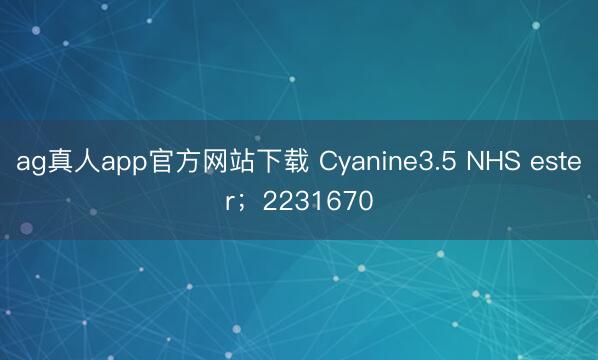 ag真人app官方网站下载 Cyanine3.5 NHS ester；2231670
