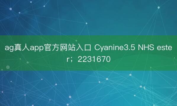 ag真人app官方网站入口 Cyanine3.5 NHS ester；2231670