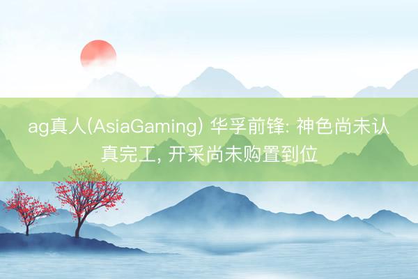 ag真人(AsiaGaming) 华孚前锋: 神色尚未认真完工， 开采尚未购置到位