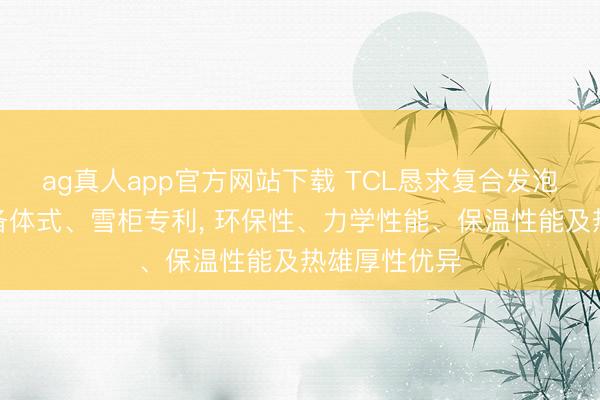 ag真人app官方网站下载 TCL恳求复合发泡材料过头制备体式、雪柜专利， 环保性、力学性能、保温性能及热雄厚性优异
